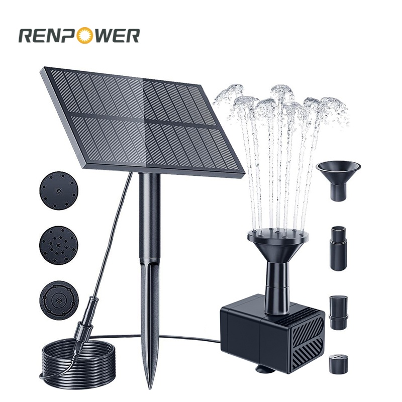 Eguzki iturri ezaguna 1,5W Beheko plug plaza Zatitutako iturria Kanpoko patioan